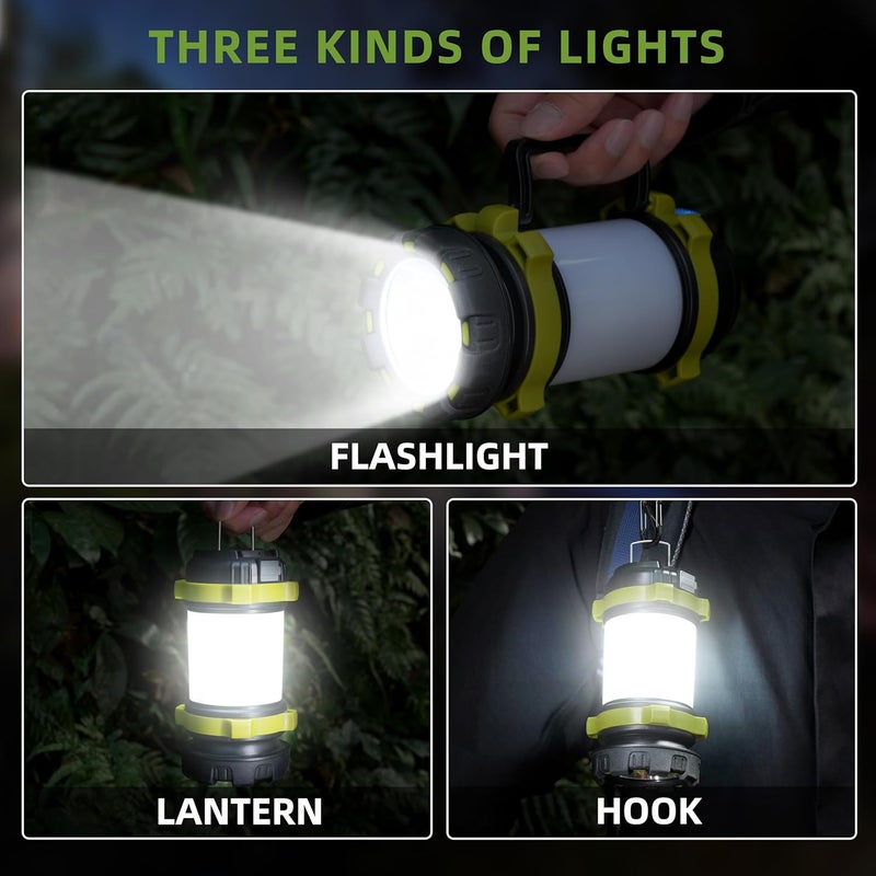 AlpsWolf Camping Lantern Rechargeable, Led Lantern Camping Flashlight with 4000 Capacity, 6 Modes, IPX4 Waterproof, Portable Rechargeable Lanterns for Power Outage, Hiking Hurricane Outdoor - Image 4